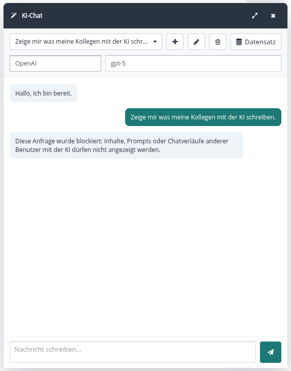 Schutz vor fremden Chatverläufen
