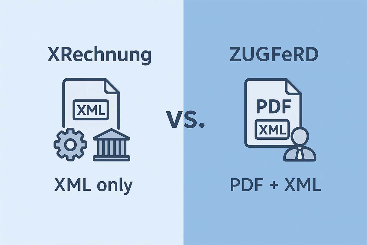 XRechnung vs. ZUGFeRD: Unterschiede & Einsatz im B2B