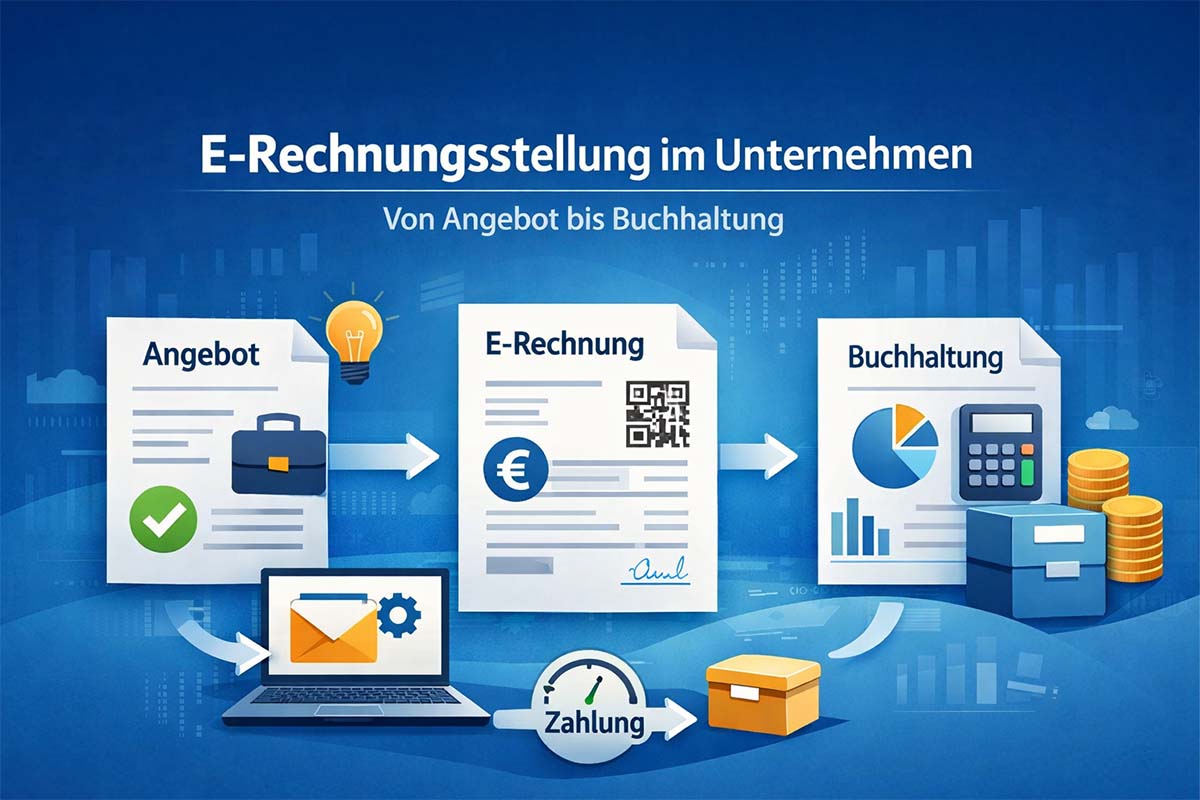 E-Rechnungsstellung im Unternehmen: Prozess von Angebot bis Buchhaltung